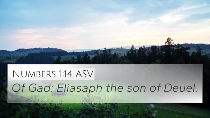 Numbers 1:14 ASV Bible Verse Image