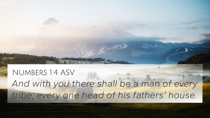 Numbers 1:4 ASV Bible Verse Image