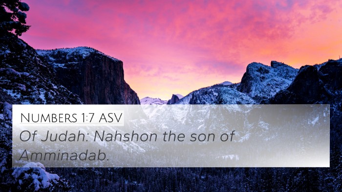 Numbers 1:7 ASV Bible Verse Image