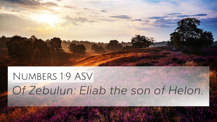 Numbers 1:9 ASV 4K Wallpaper - Of Zebulun: Eliab the son of - 4K Wallpaper Bible Verse