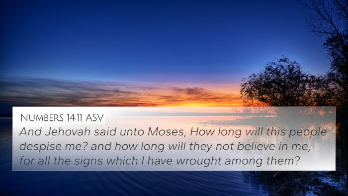 Numbers 14:11 ASV Bible Verse Image