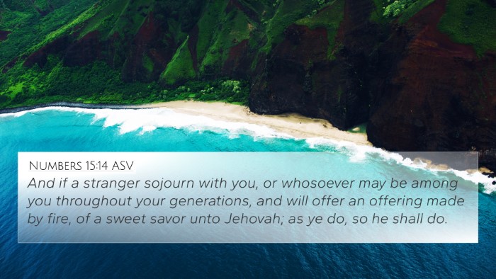Numbers 15:14 ASV Bible Verse Image