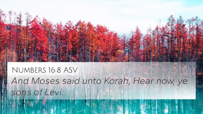 Numbers 16:8 ASV Bible Verse Image