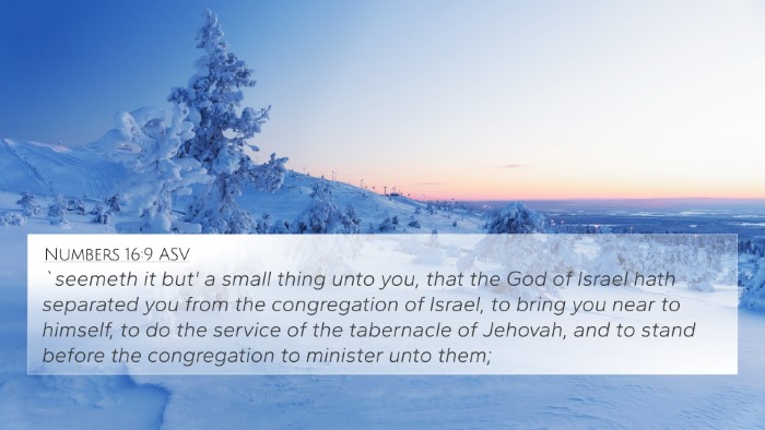 Numbers 16:9 ASV Bible Verse Image