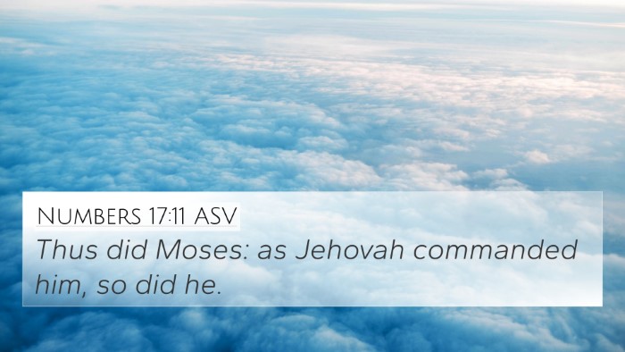 Numbers 17:11 ASV 4K Wallpaper - Thus did Moses: as Jehovah commanded him, so did - 4K Wallpaper Bible Verse