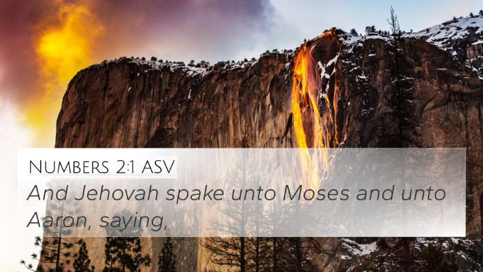 Numbers 2:1 ASV 4K Wallpaper - And Jehovah spake unto Moses and unto Aaron, - 4K Wallpaper Bible Verse