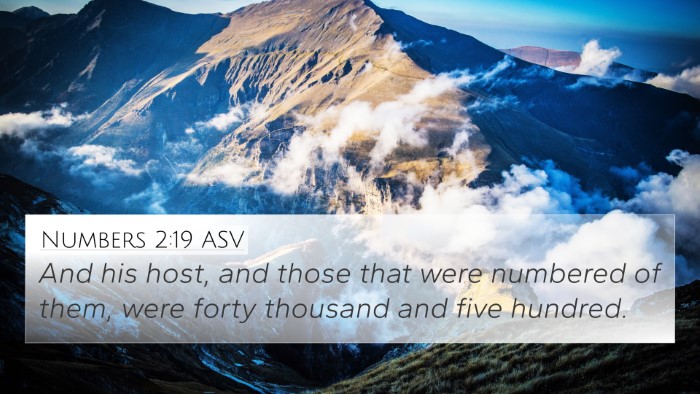 Numbers 2:19 ASV Bible Verse Image