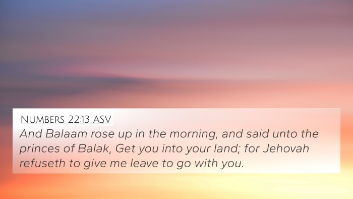 Numbers 22:13 ASV Bible Verse Image