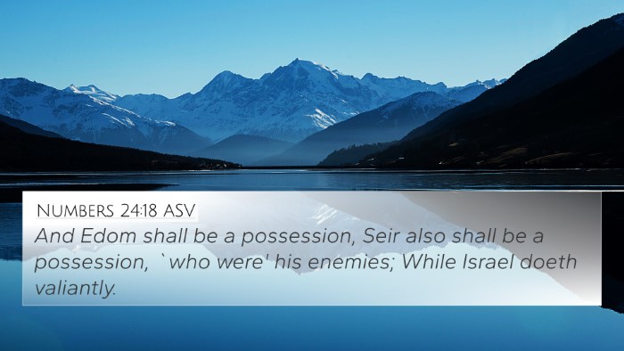 Numbers 24:18 ASV Bible Verse Image