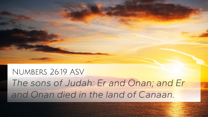 Numbers 26:19 ASV Bible Verse Image