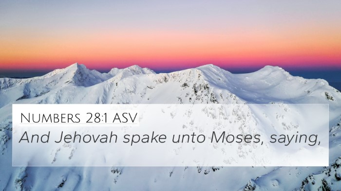 Numbers 28:1 ASV Bible Verse Image