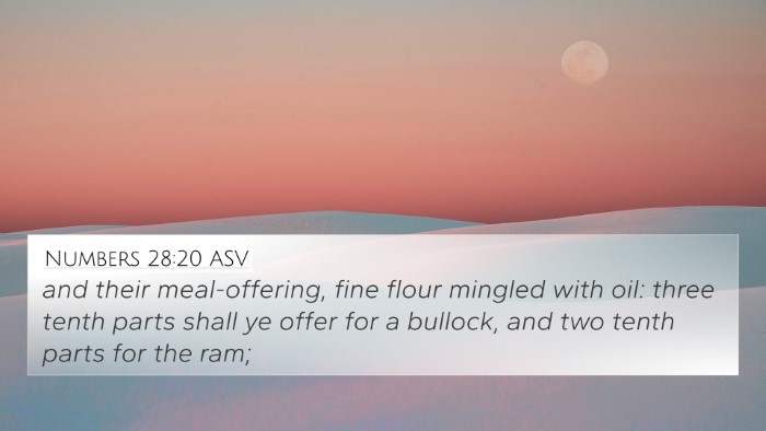 Numbers 28:20 ASV Bible Verse Image
