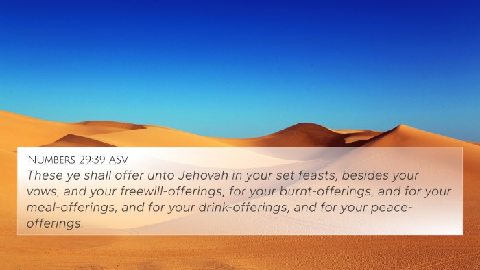 Numbers 29:39 ASV Bible Verse Image