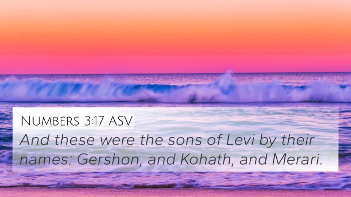 Numbers 3:17 ASV Bible Verse Image