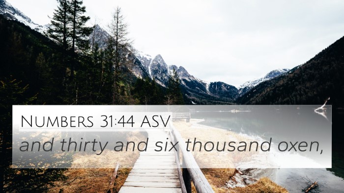 Numbers 31:44 ASV 4K Wallpaper - and thirty and six thousand - 4K Wallpaper Bible Verse