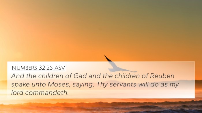 Numbers 32:25 ASV Bible Verse Image