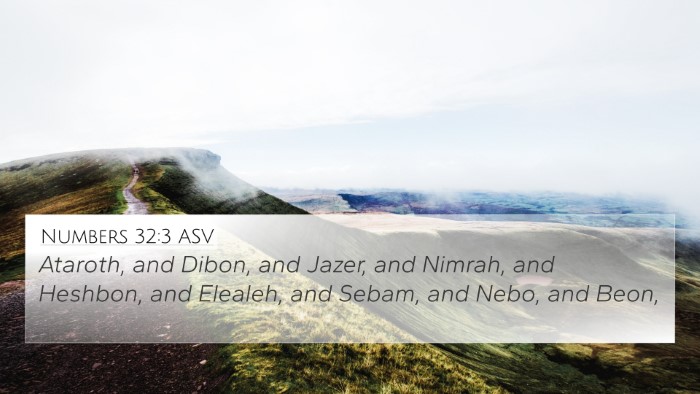 Numbers 32:3 ASV 4K Wallpaper - Ataroth, and Dibon, and Jazer, and Nimrah, and - 4K Wallpaper Bible Verse