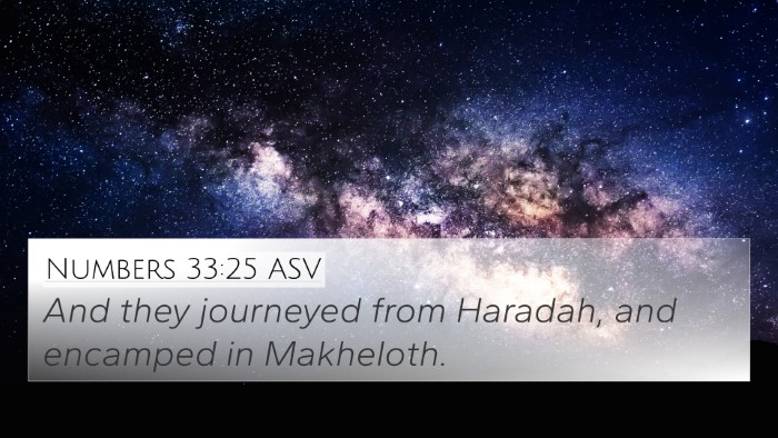 Numbers 33:25 ASV 4K Wallpaper - And they journeyed from Haradah, and encamped in - 4K Wallpaper Bible Verse