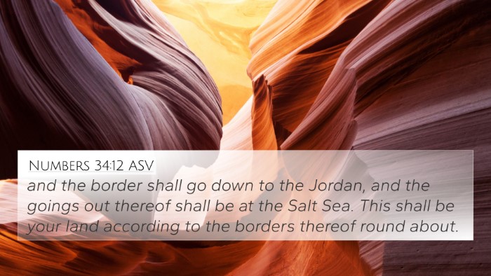Numbers 34:12 ASV Bible Verse Image