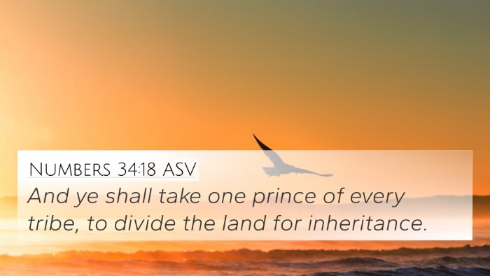 Numbers 34:18 ASV Bible Verse Image