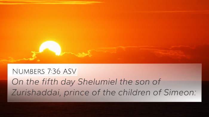 Numbers 7:36 ASV Bible Verse Image