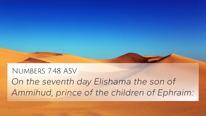 Numbers 7:48 ASV Bible Verse Image