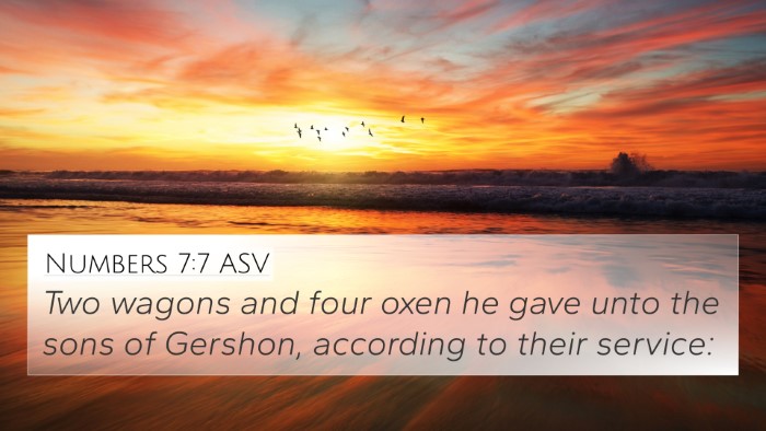 Numbers 7:7 ASV 4K Wallpaper - Two wagons and four oxen he gave unto the sons of - 4K Wallpaper Bible Verse