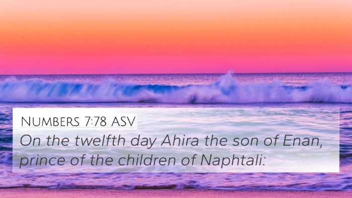 Numbers 7:78 ASV Bible Verse Image