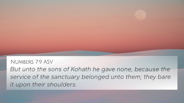 Numbers 7:9 ASV Bible Verse Image
