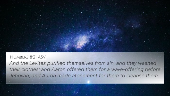 Numbers 8:21 ASV Bible Verse Image