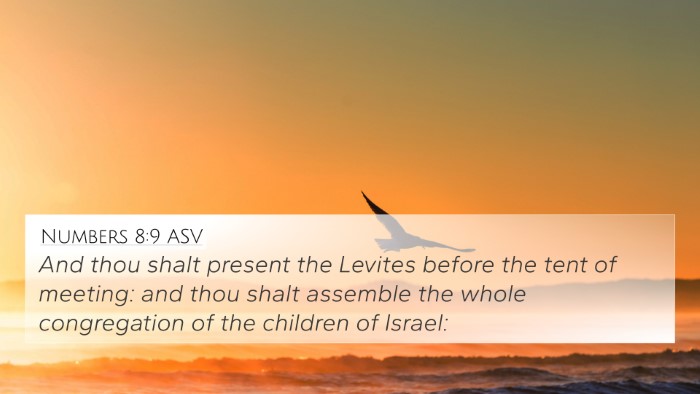 Numbers 8:9 ASV Bible Verse Image