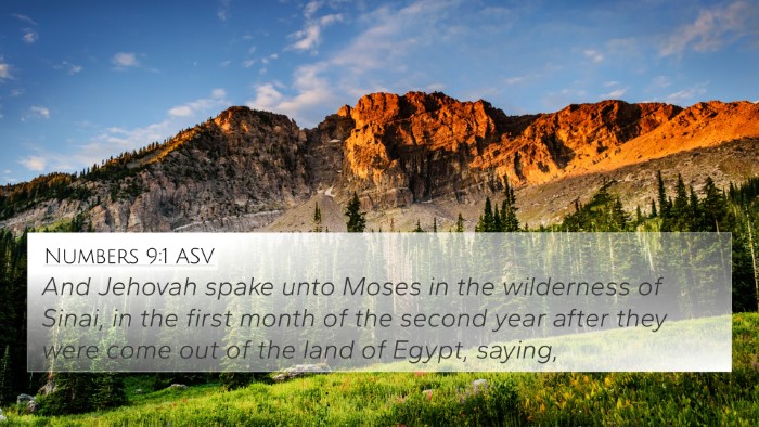 Numbers 9:1 ASV Bible Verse Image