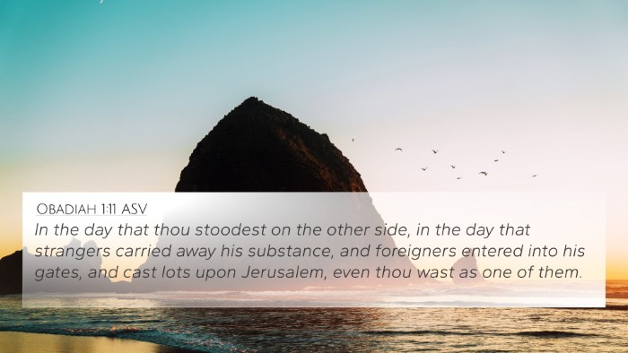 Obadiah 1:11 ASV Bible Verse Image