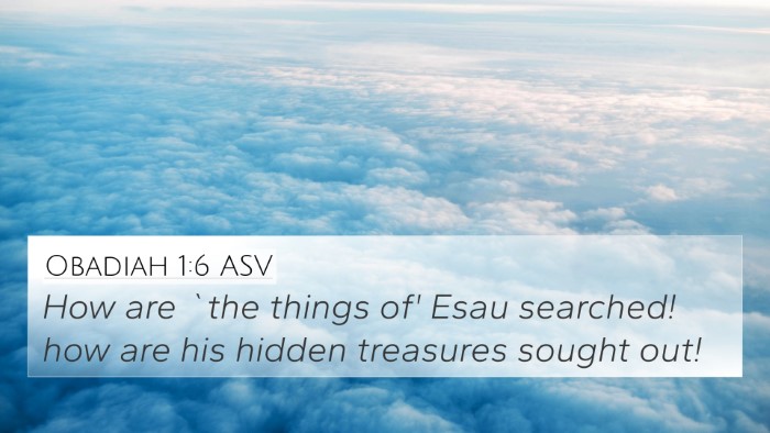 Obadiah 1:6 ASV Bible Verse Image