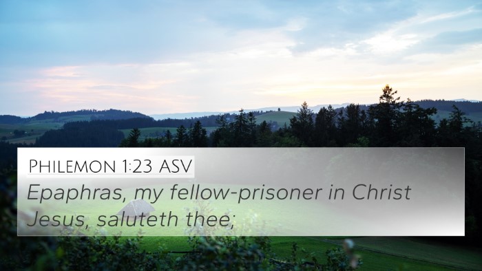 Philemon 1:23 ASV 4K Wallpaper - Epaphras, my fellow-prisoner in Christ Jesus, - 4K Wallpaper Bible Verse