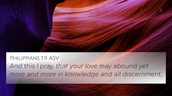 Philippians 1:9 ASV Bible Verse Image
