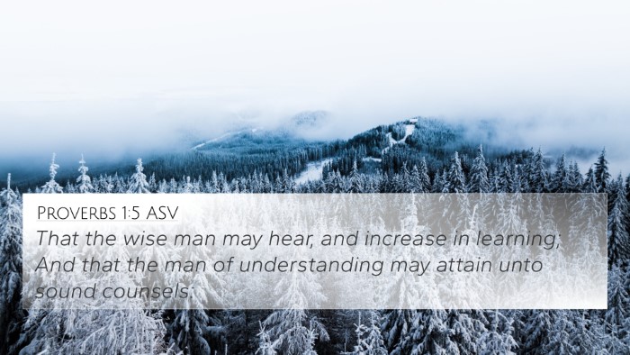 Proverbs 1:5 ASV Bible Verse Image