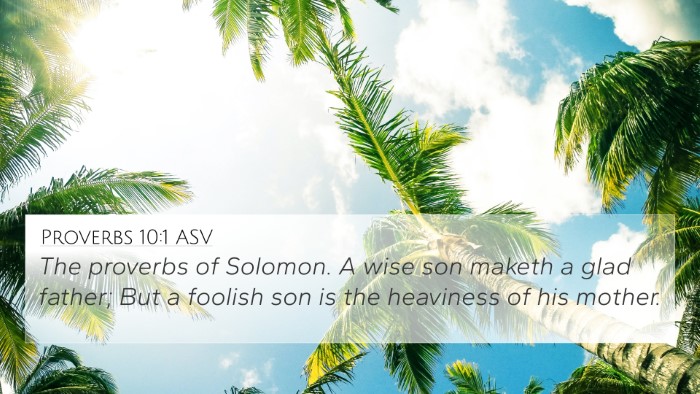 Proverbs 10:1 ASV Bible Verse Image