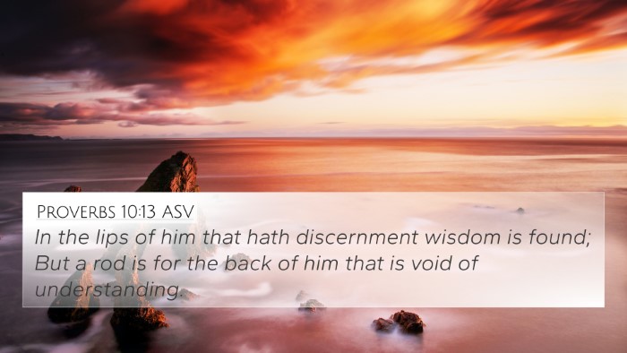 Proverbs 10:13 ASV Bible Verse Image
