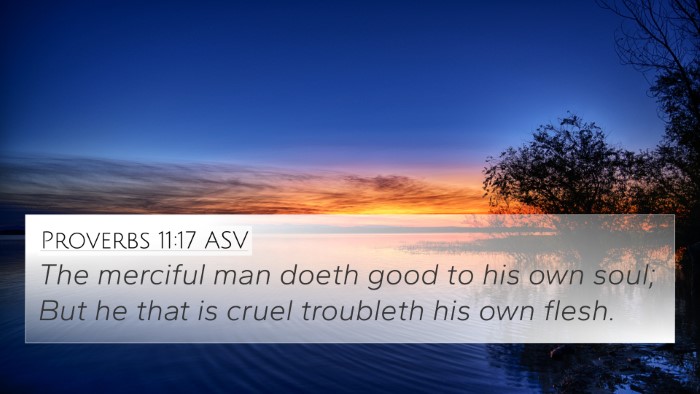 Proverbs 11:17 ASV Bible Verse Image