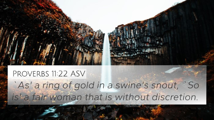 Proverbs 11:22 ASV Bible Verse Image