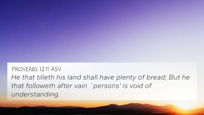 Proverbs 12:11 ASV Bible Verse Image