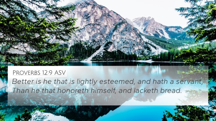 Proverbs 12:9 ASV 4K Wallpaper - Better is he that is lightly esteemed, and hath a - 4K Wallpaper Bible Verse