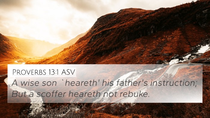 Proverbs 13:1 ASV Bible Verse Image
