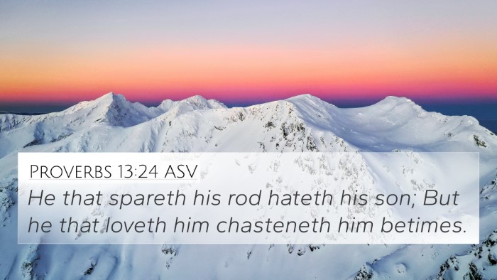 Proverbs 13:24 ASV Bible Verse Image