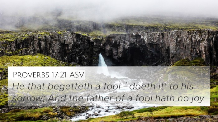 Proverbs 17:21 ASV Bible Verse Image