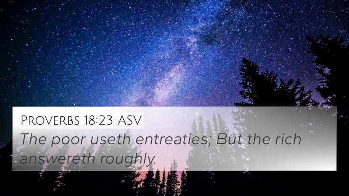 Proverbs 18:23 ASV Bible Verse Image