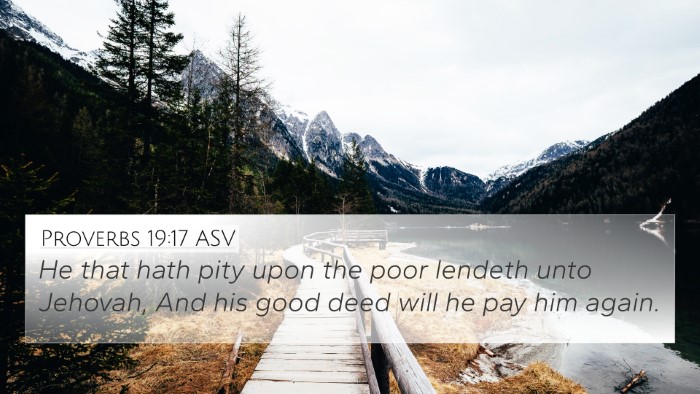 Proverbs 19:17 ASV Bible Verse Image