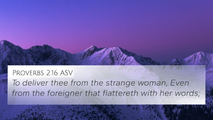 Proverbs 2:16 ASV Bible Verse Image