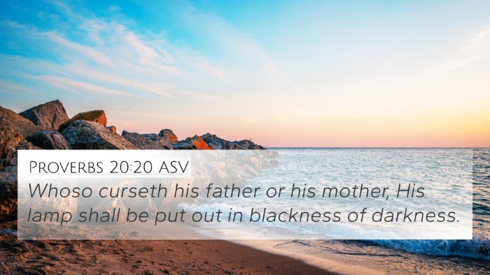 Proverbs 20:20 ASV 4K Wallpaper - Whoso curseth his father or his mother, His lamp - 4K Wallpaper Bible Verse